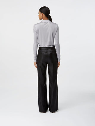 "Midnight Elegance High-Waisted Flared Trousers"