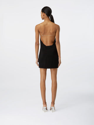 "Elegance Noir: Minimalist Strappy Dress"