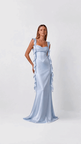 Caroline Baby Blue Maxi Dress