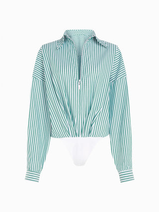 Emerald Stripe Bodysuit Duo