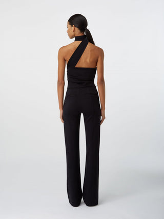 "Elegance Noir One-Shoulder Jumpsuit"