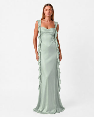 Caroline Seafoam Green Maxi Dress