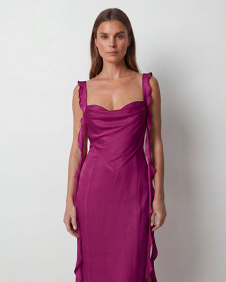 Caroline Dark Fuchsia Dress