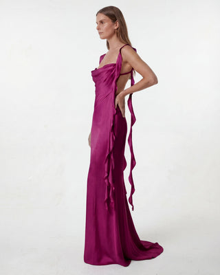 Caroline Dark Fuchsia Dress