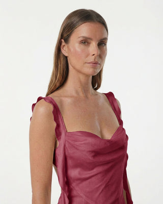 Caroline Dark Fuchsia Dress