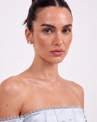 Elara Ice Blue Corset Top