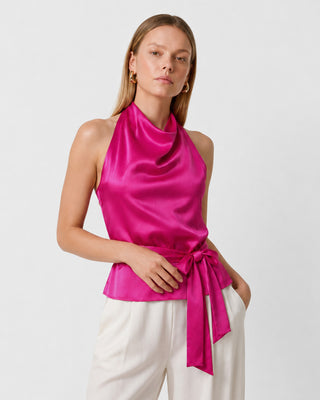 Ember Pink Satin Blouse