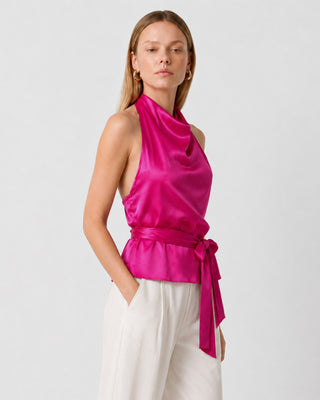 Ember Pink Satin Blouse