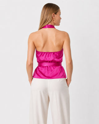 Ember Pink Satin Blouse