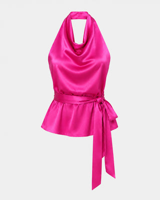 Ember Pink Satin Blouse