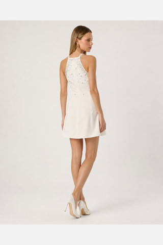 Liora Ivory Crystal Embellished Mini Dress
