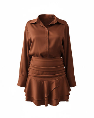 Livia Bi̇tter Brown Dress