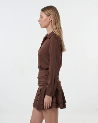 Livia Bi̇tter Brown Dress