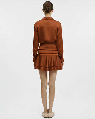 Livia Bi̇tter Brown Dress