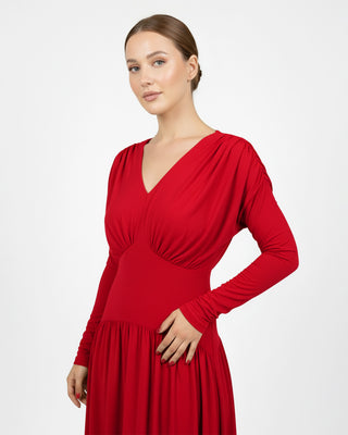 Lynora Coral Red Dress