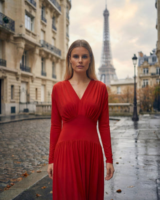 Lynora Coral Red Dress