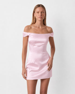 Maya Pudra Pembe Mini Elbise