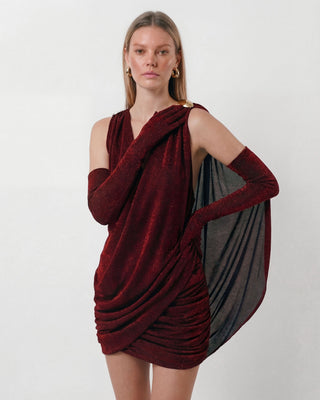 Selene Burgundy Dress