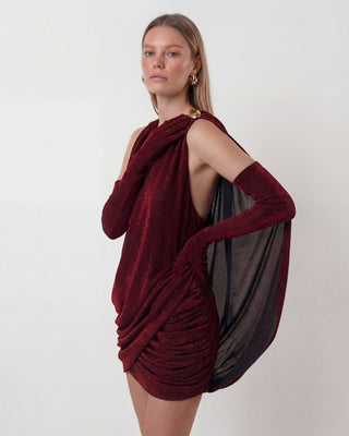 Selene Burgundy Dress