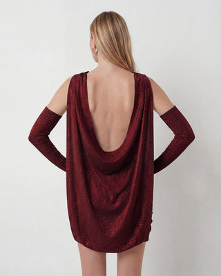 Selene Burgundy Dress