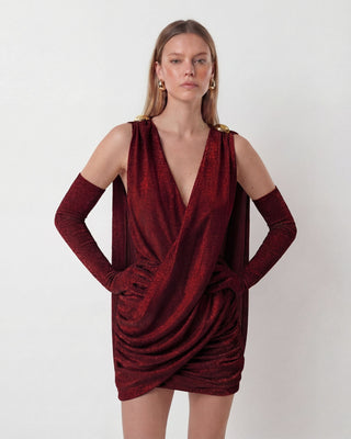 Selene Burgundy Dress