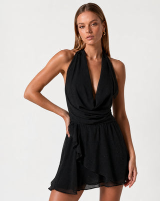 Solea Black Transparent Mini Dress