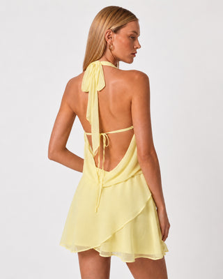 Solea Yellow Transparent Mini Dress
