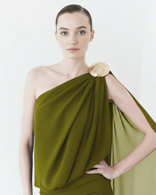 Thaleia Army Green Dress